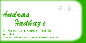 andras hadhazi business card