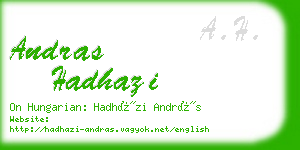 andras hadhazi business card